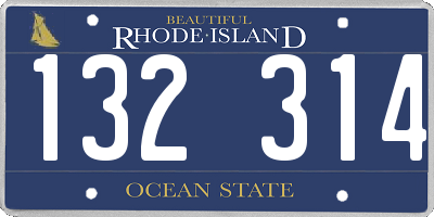 RI license plate 132314