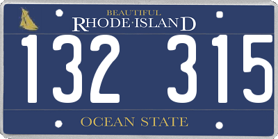 RI license plate 132315