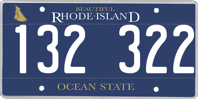 RI license plate 132322