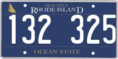 RI license plate 132325