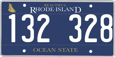 RI license plate 132328