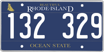 RI license plate 132329