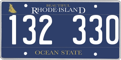 RI license plate 132330