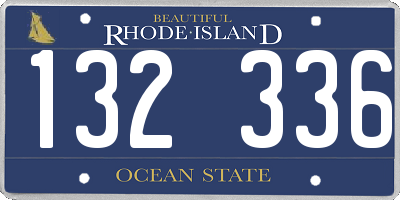 RI license plate 132336