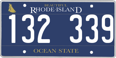 RI license plate 132339