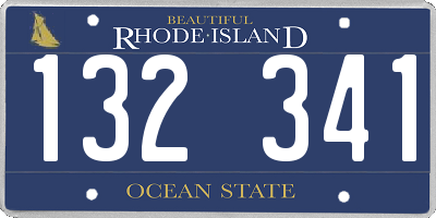 RI license plate 132341