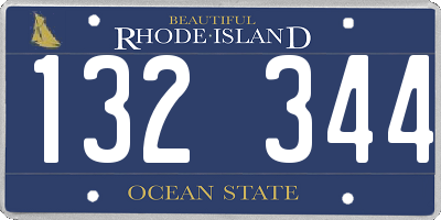 RI license plate 132344
