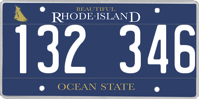 RI license plate 132346