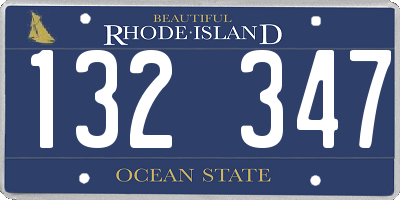 RI license plate 132347