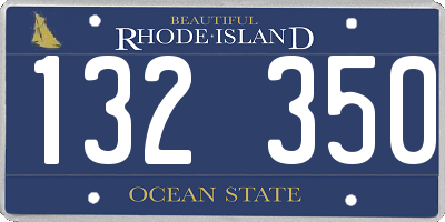 RI license plate 132350