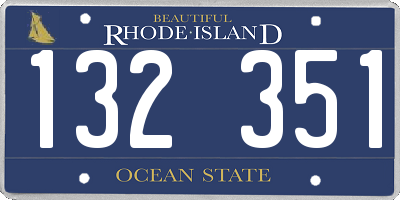 RI license plate 132351