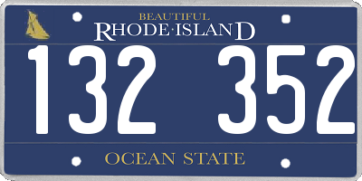 RI license plate 132352