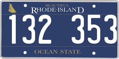 RI license plate 132353