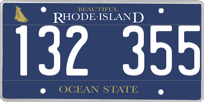 RI license plate 132355