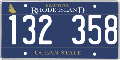 RI license plate 132358