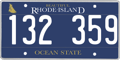 RI license plate 132359