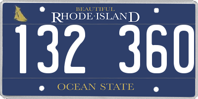RI license plate 132360