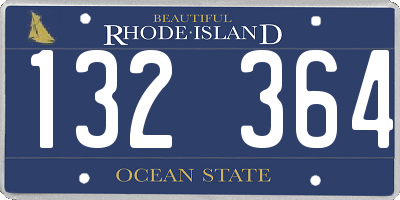 RI license plate 132364