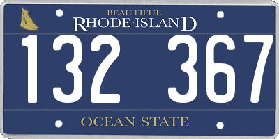 RI license plate 132367