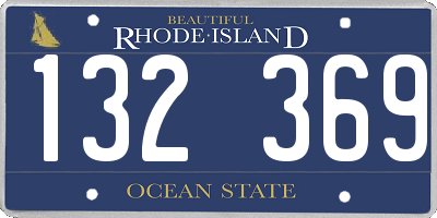 RI license plate 132369