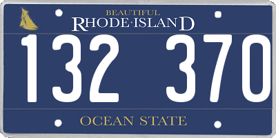 RI license plate 132370