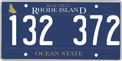 RI license plate 132372