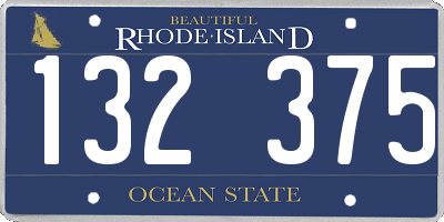 RI license plate 132375