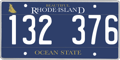 RI license plate 132376