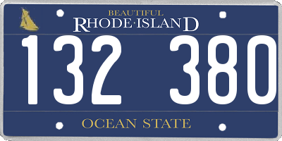 RI license plate 132380