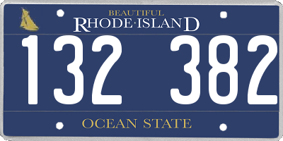 RI license plate 132382