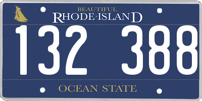 RI license plate 132388