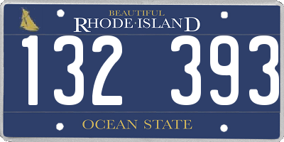 RI license plate 132393