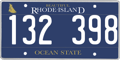 RI license plate 132398