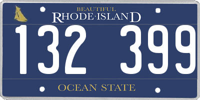 RI license plate 132399