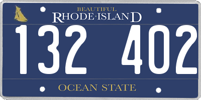 RI license plate 132402