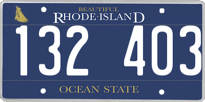 RI license plate 132403