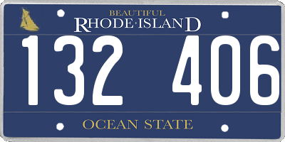 RI license plate 132406