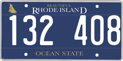RI license plate 132408
