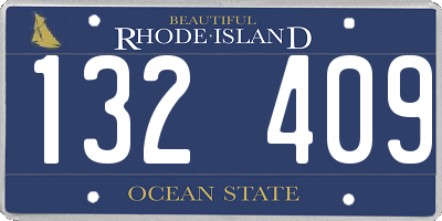 RI license plate 132409