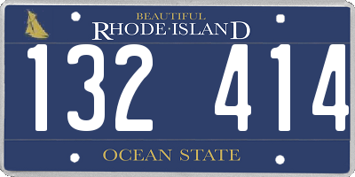 RI license plate 132414