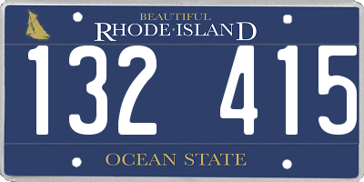 RI license plate 132415