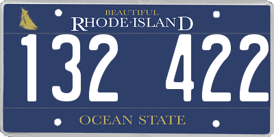 RI license plate 132422