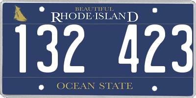 RI license plate 132423