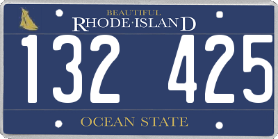 RI license plate 132425