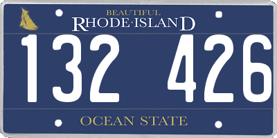RI license plate 132426
