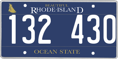 RI license plate 132430