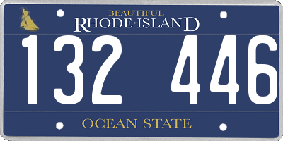 RI license plate 132446