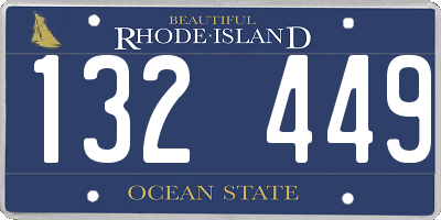 RI license plate 132449