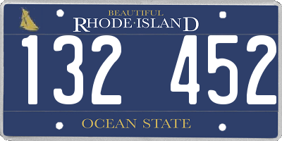 RI license plate 132452