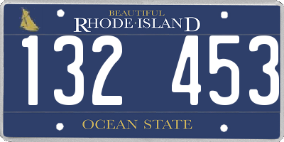 RI license plate 132453